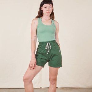 BIG BUD PRESS LIGHTWEIGHT SWEAT SHORTS - DARK EMERALD GREEN